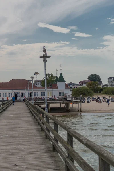 Святкове Відчуття Піщаному Пляжі Уседом Балтійський Приморський Курорт Герінгсдорф Німеччина — стокове фото