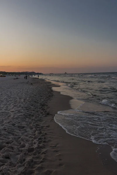 Wakacje Uczucie Piaszczystej Plaży Uznam Nadbałtyckie Nadmorskie Kurorty Heringsdorf Niemcy — Zdjęcie stockowe