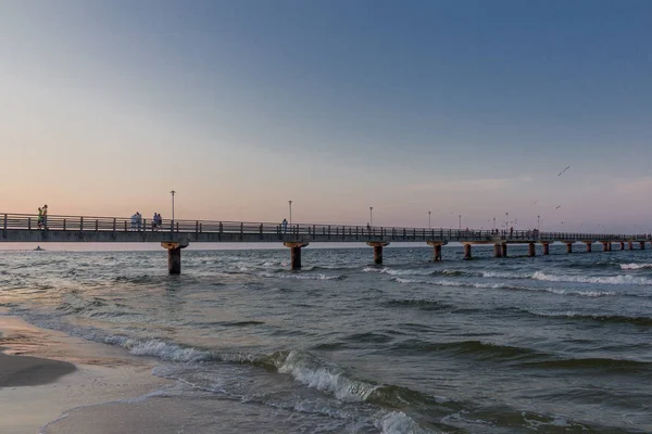 Sensation Vacances Sur Plage Sable Fin Usedom Station Balnéaire Baltique — Photo