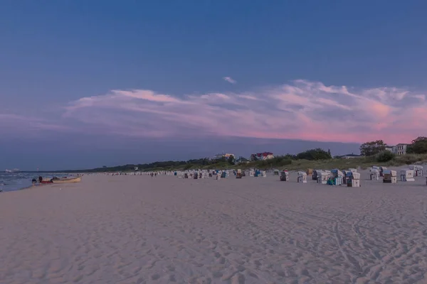 Prázdninový Pocit Písečné Pláži Usedom Baltské Pobřežní Letovisko Heringsdorf Německo — Stock fotografie