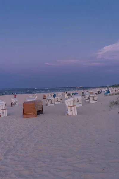 Prázdninový Pocit Písečné Pláži Usedom Baltské Pobřežní Letovisko Heringsdorf Německo — Stock fotografie