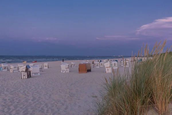 Férias Sentimento Praia Arenosa Usedom Báltico Recurso Balnear Heringsdorf Alemanha — Fotografia de Stock