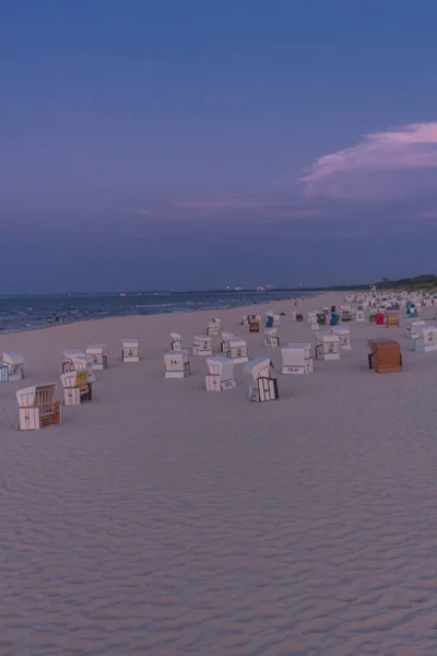 Prázdninový Pocit Písečné Pláži Usedom Baltské Pobřežní Letovisko Heringsdorf Německo — Stock fotografie