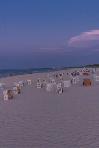 Prázdninový Pocit Písečné Pláži Usedom Baltské Pobřežní Letovisko Heringsdorf Německo — Stock fotografie