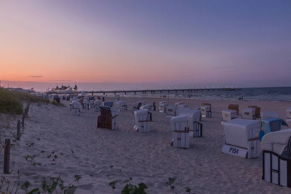 Отдых Песчаном Пляже Узедома Baltic Seaside Resort Heringsdorf Germany — стоковое фото