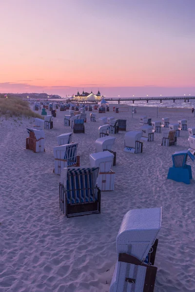 Vakantiegevoel Het Zandstrand Van Usedom Baltic Seaside Resort Heringsdorf Duitsland — Stockfoto