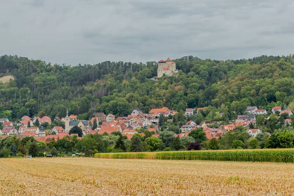 Visite Exploration Automnale Travers Werratal Thuringe Treffurt Allemagne — Photo