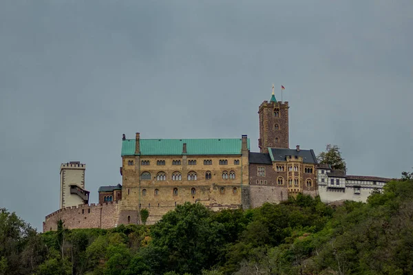 Excursão Outono Longo Castelo Wartburg Perto Eisenach Turíngia Eisenach Alemanha — Fotografia de Stock