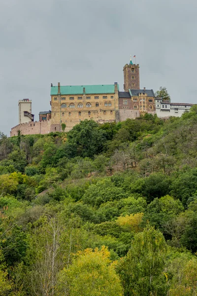 Excursão Outono Longo Castelo Wartburg Perto Eisenach Turíngia Eisenach Alemanha — Fotografia de Stock