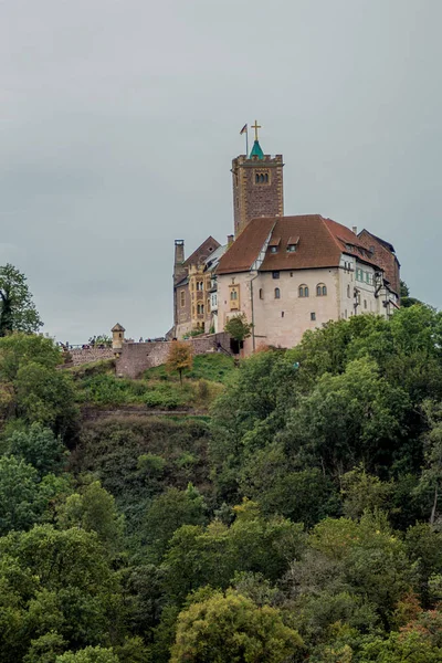 Podzimní Prohlídka Podzim Podél Hradu Wartburg Nedaleko Eisenachu Durynsku Eisenach — Stock fotografie