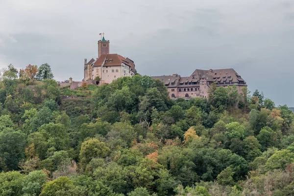 Herfst Verkenningstocht Langs Het Wartburg Kasteel Buurt Van Eisenach Thüringen — Stockfoto