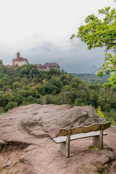 Excursão Outono Longo Castelo Wartburg Perto Eisenach Turíngia Eisenach Alemanha — Fotografia de Stock