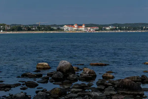 Belle Promenade Matinale Sur Plage Binzer Sur Côte Mer Baltique — Photo