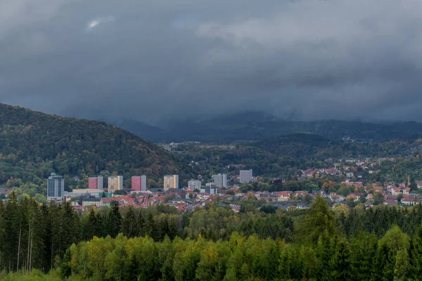 Herbsttag Bunten Thüringer Wald Suhl Mittelbayerische — Stockfoto