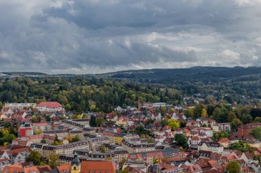 Renkli Thüringen Ormanı'nda sonbahar günü - Suhl/Germany