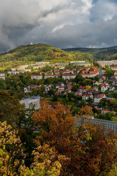 Herbsttag Bunten Thüringer Wald Suhl Mittelbayerische — Stockfoto