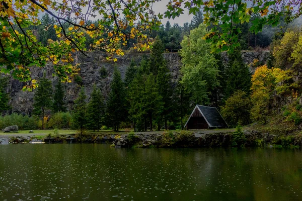 美丽的图林根森林的秋日 贝尔塞 埃伯茨维塞 — 图库照片