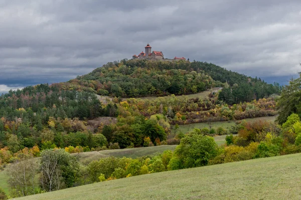 Vandring Runt Tre Jämlikar Höstens Thüringen Drei Gleichen Tyskland — Stockfoto