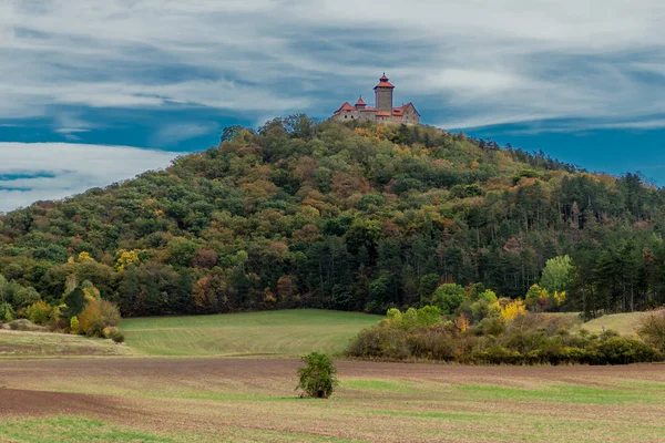 Wandeling Rond Drie Gelijken Het Herfstbekken Van Thüringen Drei Gleichen — Stockfoto