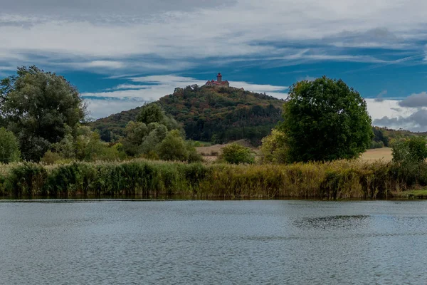 Hike Three Equals Autumnal Thuringian Basin Drei Gleichen Germany — ストック写真