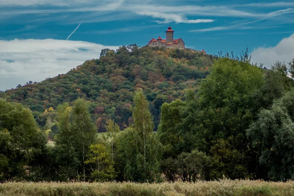 Hike Three Equals Autumnal Thuringian Basin Drei Gleichen Germany — Stock Photo, Image