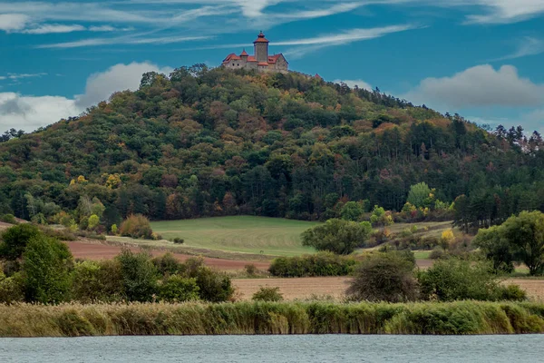 Passeggiata Intorno Tre Uguali Nel Bacino Autunnale Della Turingia Drei — Foto Stock