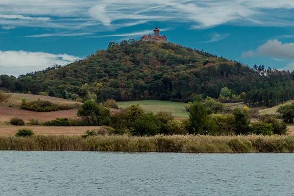 Caminata Alrededor Los Tres Iguales Cuenca Otoñal Turingia Drei Gleichen —  Fotos de Stock