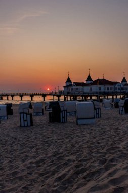 Binzer Ostseestrand 'da gün doğumu - Binz / Ostsee / Deutschland