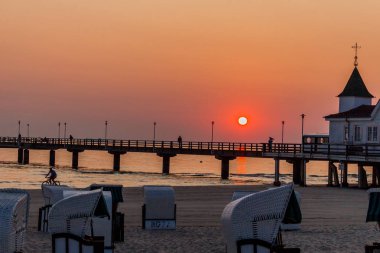 Binzer Ostseestrand 'da gün doğumu - Binz / Ostsee / Deutschland