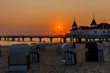 Binzer Ostseestrand 'da gün doğumu - Binz / Ostsee / Deutschland