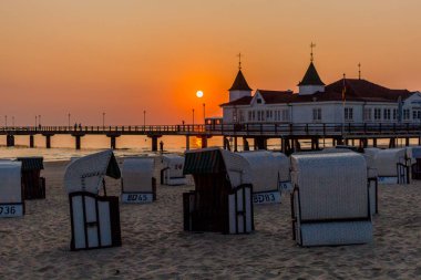 Binzer Ostseestrand 'da gün doğumu - Binz / Ostsee / Deutschland