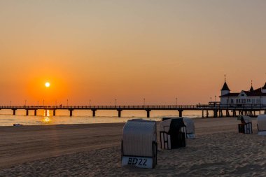 Binzer Ostseestrand 'da gün doğumu - Binz / Ostsee / Deutschland