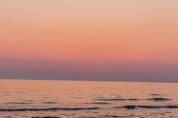 Morgonsoluppgång Vid Binzer Ostseestrand Binz Ostsee Deutschland — Stockfoto