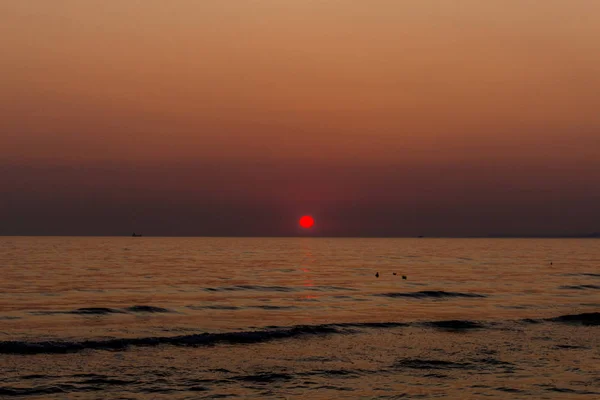 Sonnenaufgang Binzer Ostseestrand Binz Ostsee Deutschland — Stockfoto