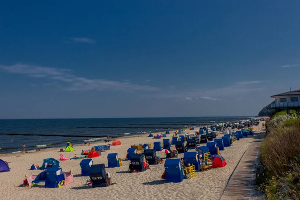 Пляжний Прогул Острові Балтійське Море Ruegen Ruegen Ostsee Germany — стокове фото