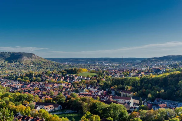 Passeggiata Autunnale Lungo Saale Horizontale Nella Bellissima Jena Jena Turingia — Foto Stock