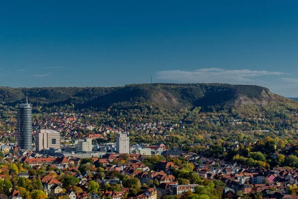 Passeggiata Autunnale Lungo Saale Horizontale Nella Bellissima Jena Jena Turingia — Foto Stock