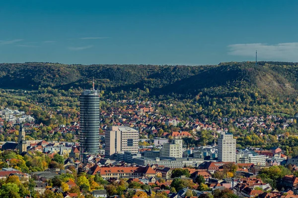 Passeggiata Autunnale Lungo Saale Horizontale Nella Bellissima Jena Jena Turingia — Foto Stock