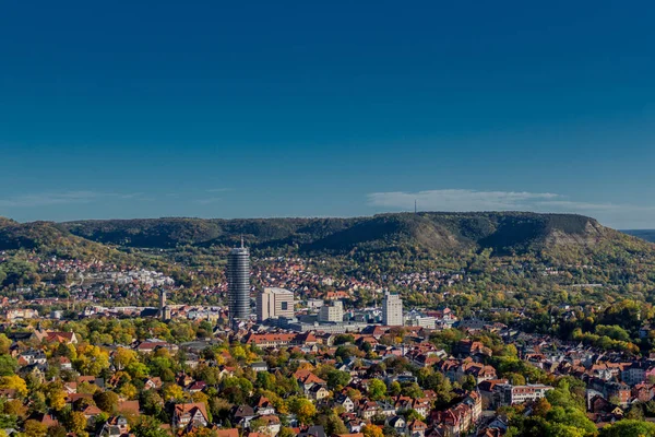 Herbstspaziergang Entlang Des Saale Horizontales Schönen Jena Jena Thüringen Deutschland — Stockfoto