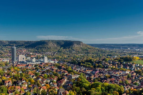 Paseo Otoño Largo Saale Horizontale Hermosa Jena Jena Turingia Alemania —  Fotos de Stock