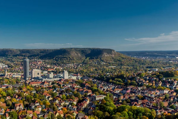 Paseo Otoño Largo Saale Horizontale Hermosa Jena Jena Turingia Alemania —  Fotos de Stock