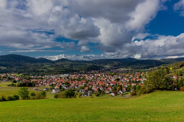 Herbstwanderung Südwesthang Des Thüringer Waldes Floh Seligenthal Deutschland — Stockfoto