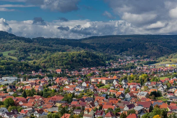 Passeggiata Autunnale Sul Versante Sud Ovest Della Foresta Turingia Floh — Foto Stock