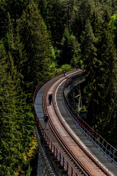 Wandeling Rond Hohenwarte Dam Aan Thüringen Zee Bij Ziegenrck Hohenwarte — Stockfoto