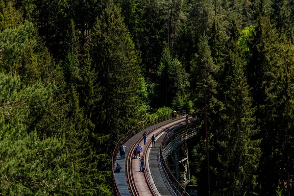 Vandra Runt Hohenwarte Dammen Vid Thüringen Nära Ziegenrck Hohenwarte Dammen — Stockfoto