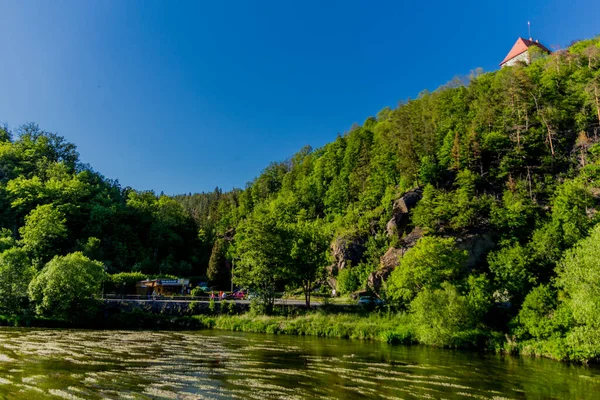 Wanderung Rund Die Talsperre Hohenwarte Thüringer Meer Bei Ziegenrck Hohenwarte — Stockfoto