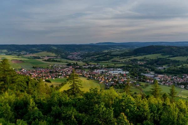 Užijte Večerní Atmosféru Durynském Lese Thringer Wald Durynsko Německo — Stock fotografie