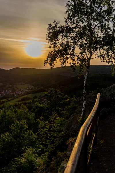 Užijte Večerní Atmosféru Durynském Lese Thringer Wald Durynsko Německo — Stock fotografie