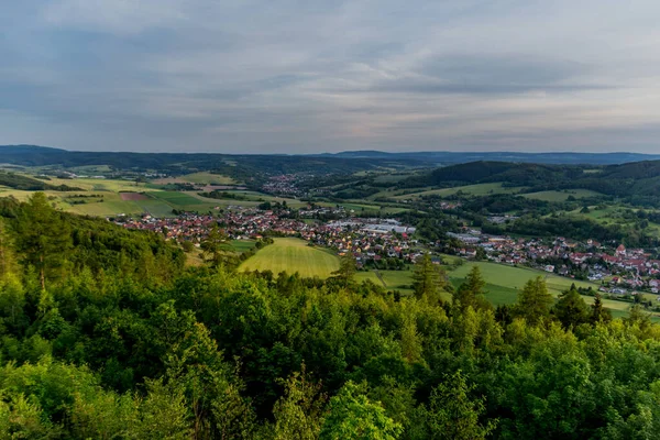 Užijte Večerní Atmosféru Durynském Lese Thringer Wald Durynsko Německo — Stock fotografie