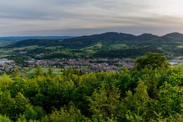 Užijte Večerní Atmosféru Durynském Lese Thringer Wald Durynsko Německo — Stock fotografie